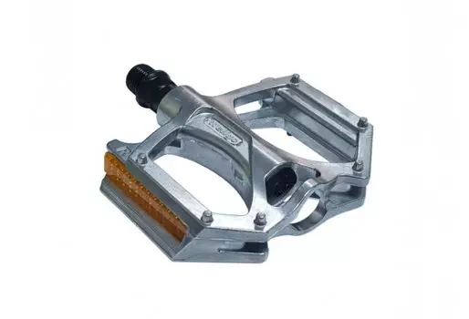 Педали WELLGO, MTB, алюминий, ось из бористой стали, 9/16", подшипники: DU, 100х100x27мм, 348г, светлые, M195DU