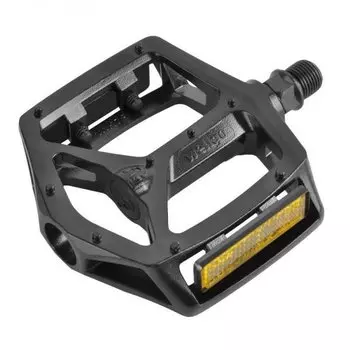 Педали Wellgo PLATFORM алюминиевые, 112x102x28мм, резьба 9/16", полимерные подшипники, черные, B249DU Black