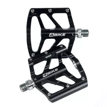 Педали велосипедные 4BIKE K304, материал CNC алюминий, размер платформы 118х98х18 мм, черный, ARV-K304BLK