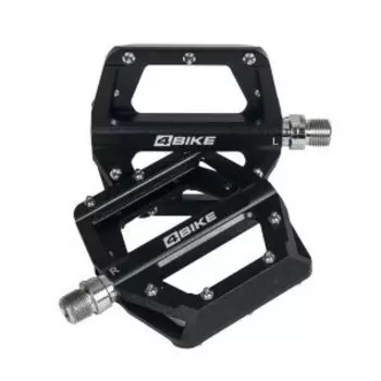 Педали велосипедные 4BIKE K313, материал CNC алюминий, размер платформы 120х98х16 мм, черный, ARV-K313BLK