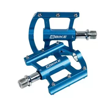 Педали велосипедные 4BIKE K325, материал CNC алюминий, размер платформы 110х81х10,5 мм, синие, ARV-K325BLU