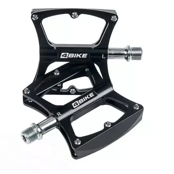 Педали велосипедные 4BIKE K340, материал CNC алюминий, размер платформы 104х98х18 мм, черный, ARV-K340BLK