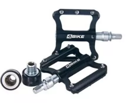 Педали велосипедные 4BIKE K349F черные, размер платформы 99х72х10,5 мм, ARV-K349FBLK