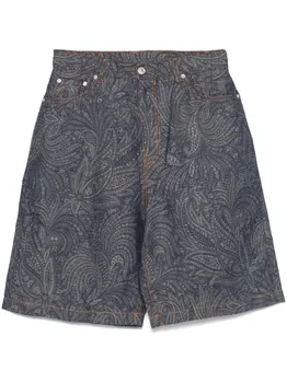 ETRO джинсовые шорты-бермуды, синий