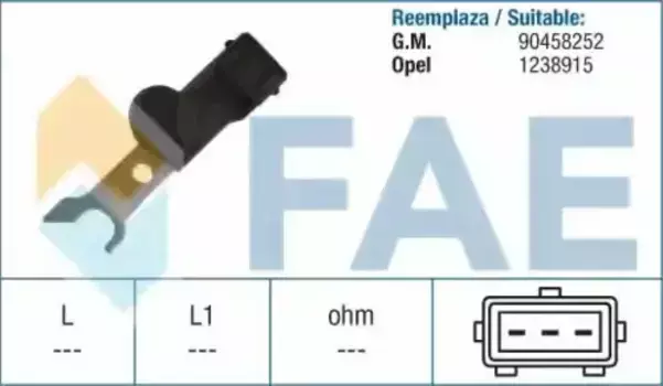 датчик положения распредвала!\ Opel Astra/Omega/Vectra 1.8/2.0i 94-00 79166 FAE