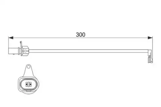 датчик износа колодок! disc, L=300mm \Audi A4/A5/A6/A7/Q5 1.8-3.2TFSI\2.0-3.0TDI 07>
