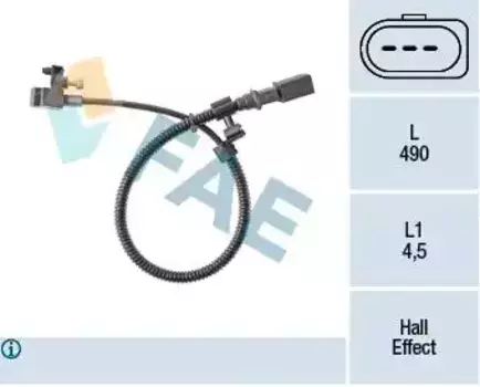 датчик положения коленвала!\ Audi A2, VW Polo/Golf/Bora, Skoda Fabia 1.4/1.6i 99> 79384 FAE