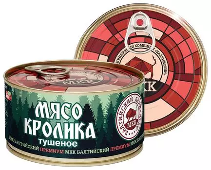 Кролик Балтийский деликатес тушеный 325гс доставкой!