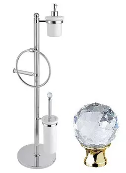 Комплект для туалета золото 24 карат, swarovski Cezares Olimp OLIMP-WBD-03/24-Sw