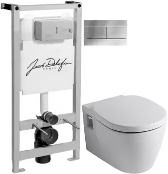 Комплект Ideal Standard Connect E803501 + E712701 + система инсталляции Jacob Delafon E5504-NF + E4316-CP