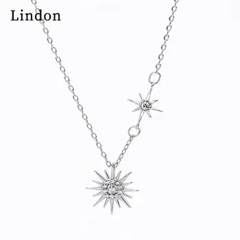 Женское ожерелье Lindon, кулон из медного сплава, циркон, модный подарок