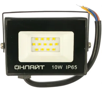 Прожектор светодиодный ОНЛАЙТ OFL-10-4K-BL-IP65-LED, 10Вт, 4000K, IP65, черный (71656)