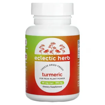 Eclectic Institute, Turmeric, 395 mg, 90 Non-GMO Veg Caps