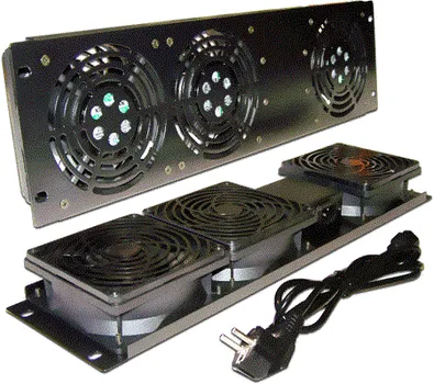 Вентиляторный блок TWT TWT-CB-FANV3-RACK 3-х вентиляторов 19" вертикальный,без термостата,3U