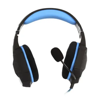 Гарнитура SmartBuy RUSH TAIPAN SBHG-3000 игровая, велюровые амбушюры, шнур 2,5 м, черная/синяя