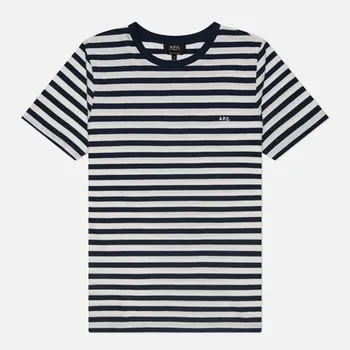 Мужская футболка A.P.C. Standard A.P.C. Brode Raye, цвет синий, размер S
