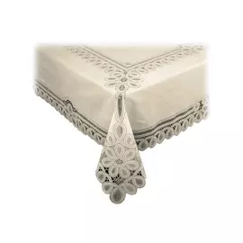скатерть ПВХ ажурная TOWA 120х150см Pretty бежевая, арт.5177