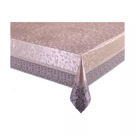 скатерть ПВХ Meiwa бежевая FPLUS-PLAIN SARASA круглая D 178 см, арт.5137