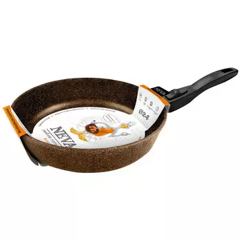 сковорода NEVA Granite Brown 24см антипр.покр. литой алюм. съем.ручка