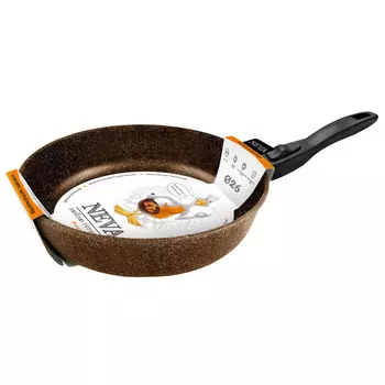 сковорода NEVA Granite Brown 26см антипр.покр. литой алюм. съем.ручка