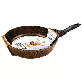 сковорода NEVA Granite Brown 28см антипр.покр. литой алюм. съем.ручка