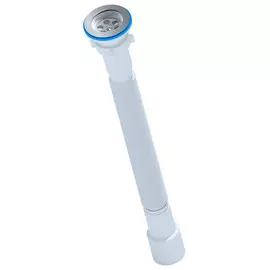 сифон для мойки ВАРЯГ 1 1/2"х40/50мм гофрированный 571/1401мм белый