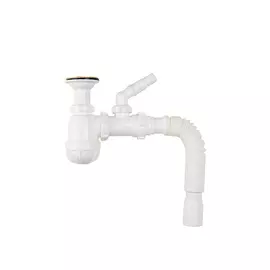 сифон для раковины AQUANT 1 1/4"х40 с отв для быт техники белый