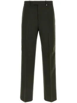 Шерстяные брюки по фигуре Burberry, зеленый