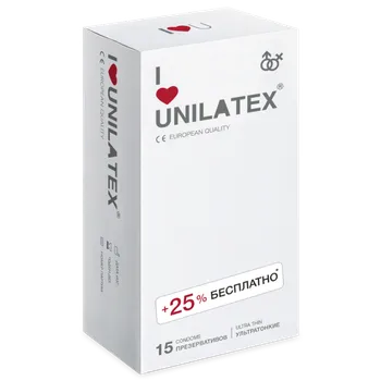 Презервативы Unilatex UltraThin, 15 шт.