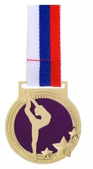 Медаль тематическая 126 "Гимнастика", диам. 4,5 см