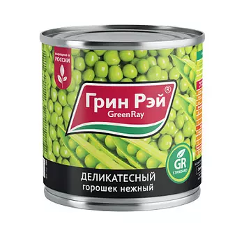 Горошек зеленый 425мл ж/б Грин Рэй
