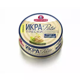 Икра трески деликатес люкс Pate Санта Бремор