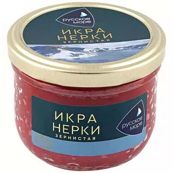 Икра зернистая лососевая НЕРКА Стекло 210г Русское море