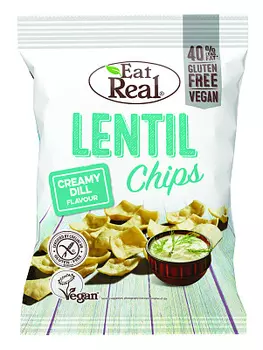 Чипсы из чечевицы Eat Real со вкусом укропа