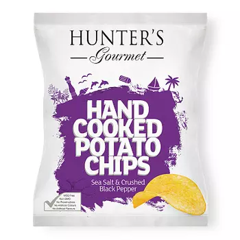 Чипсы из из натурального картофеля морская соль/молотый черный перец Hunters Gourmet