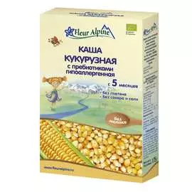 Каша безмолочная детская кукурузная с пребиотиками гипоаллергенная с 5 месяцев, 175 г Fleur Alpine