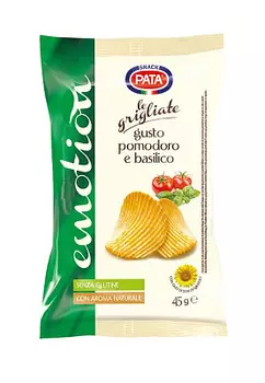 Чипсы картофельные cо вкусом томата и базилика 45г PATA