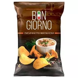Чипсы картофельные Лисички по-милански 90г Bon Giorno