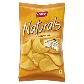 Чипсы картофельные Naturals классические с солью Lorenz