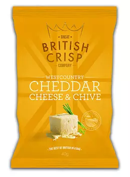 Чипсы картофельные сыр чеддер/лук British Crisp