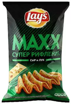 Чипсы "Lays-Мaxx" сыр/лук