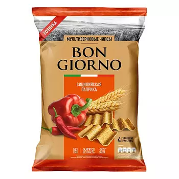 Чипсы мультизерновые Сицилийская паприка 70г Bon Giorno