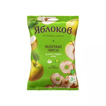 Чипсы яблочные из кисло-сладких сортов яблок Яблоков