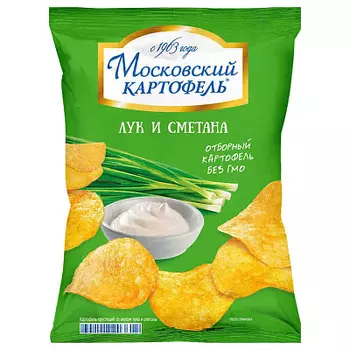 Чипсы с луком и смет. 70г Картоф.Московский