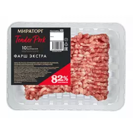 Фарш Экстра 82% постности Свино-говяжий Tender Pork Мираторг