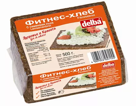 Фитнес-хлеб с семенами льна Delba