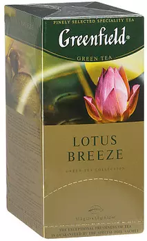Чай зелёный "Lotus Breeze" 25 пакетиков Greenfield