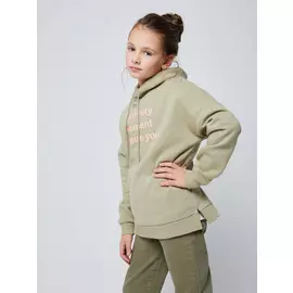 Худи оверсайз для девочек (зеленый, 128/ 8-9 YEARS)