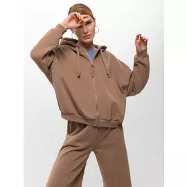 Толстовка оверсайз (коричневый, XL)