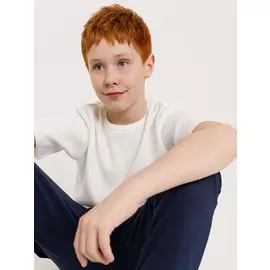 трикотажная футболка для мальчиков (белый, 128/ 8-9 YEARS)